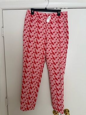 Talbots Pink and Red Patterned Skinny Pants